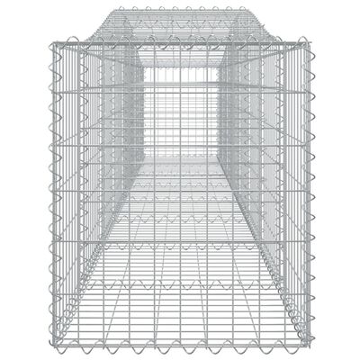 vidaXL Paniers à gabions arqués 4 pcs 400x50x60/80 cm Fer galvanisé