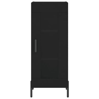 vidaXL Buffet haut Noir 34,5x34x180 cm Bois d'ingénierie