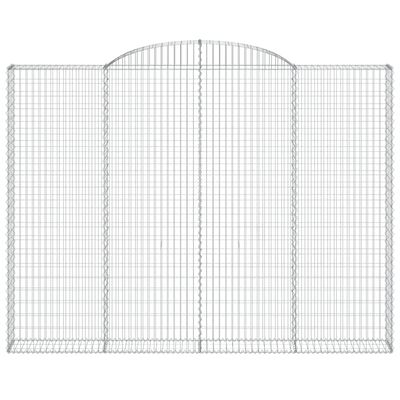 vidaXL Panier de gabions arqué 300x30x220/240 cm Fer galvanisé