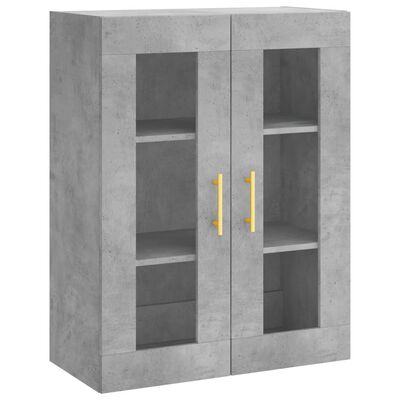 vidaXL Armoires murales 2 pcs gris béton bois d'ingénierie