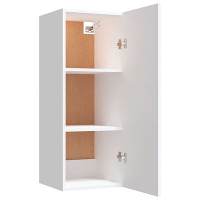 vidaXL Armoire murale suspendue Blanc 34,5x34x90 cm Bois d'ingénierie