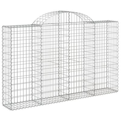 vidaXL Paniers à gabions arqués 18 pcs 200x30x120/140 cm Fer galvanisé