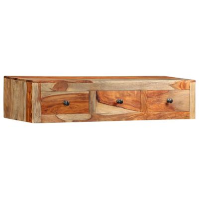 vidaXL Table console murale 100x25x20 cm Bois massif