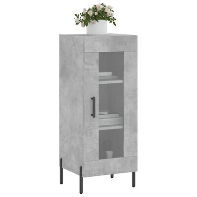 vidaXL Buffet Gris béton 34,5x34x90 cm Bois d'ingénierie