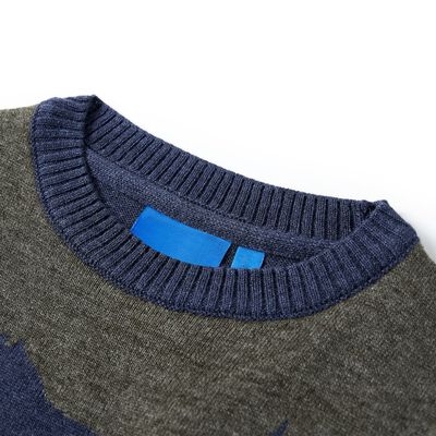 Pull-over tricoté pour enfants bleu marine 140