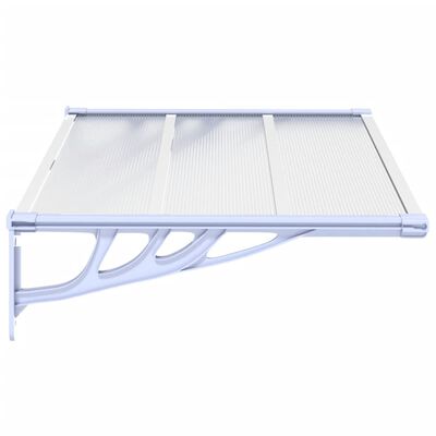 vidaXL Auvent de porte Gris et transparent 122x90 cm Polycarbonate