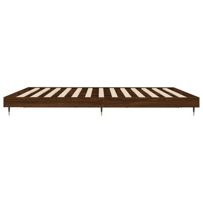 vidaXL Cadre de lit sans matelas chêne marron 150x200 cm