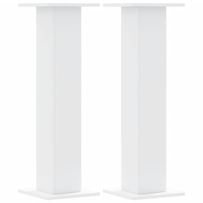 vidaXL Supports pour plantes 2 pcs blanc 30x30x95 cm bois d'ingénierie