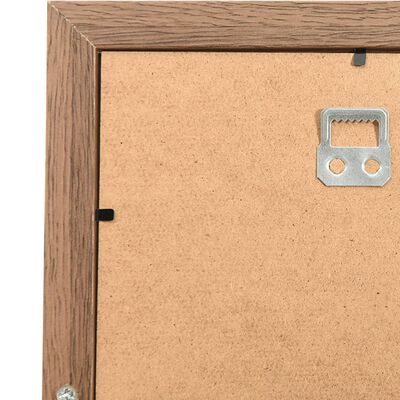 vidaXL Collage de cadres photo de photo 10x(13x18 cm) Marron clair MDF