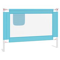 vidaXL Barrière de sécurité de lit enfant Bleu 90x25 cm Tissu