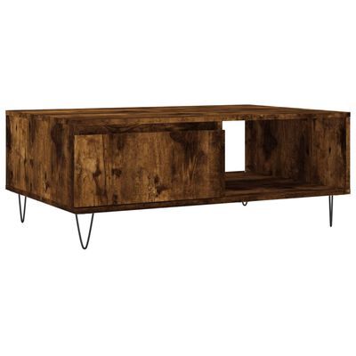 vidaXL Table basse chêne fumé 90x60x35 cm bois d'ingénierie