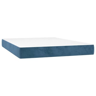 vidaXL Matelas de lit à ressorts ensachés Bleu foncé 140x190x20 cm