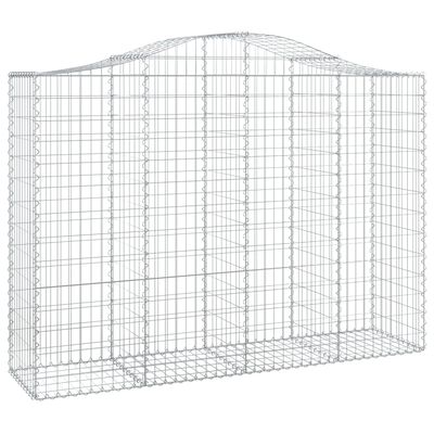 vidaXL Paniers à gabions arqués 8 pcs 200x50x140/160 cm Fer galvanisé