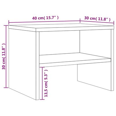 vidaXL Tables de chevet 2pcs Chêne marron 40x30x30cm Bois d'ingénierie