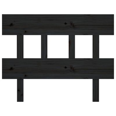 vidaXL Tête de lit Noir 93,5x3x81 cm Bois massif de pin