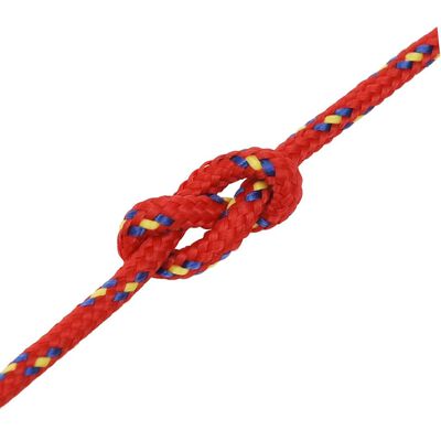 vidaXL Corde de bateau Rouge 3 mm 100 m Polypropylène