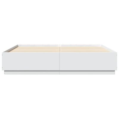 vidaXL Cadre de lit avec LED sans matelas blanc 200x200 cm