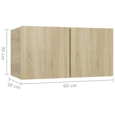 vidaXL Ensemble de meubles TV 7 pcs Chêne sonoma Bois d'ingénierie