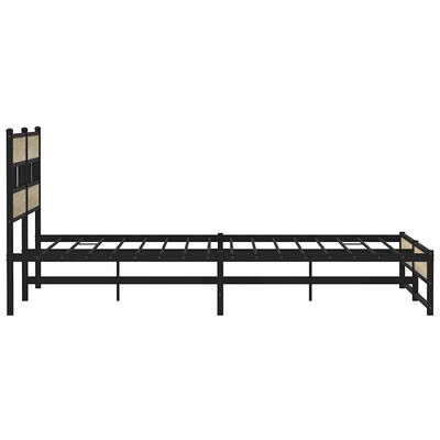 vidaXL Cadre de lit en métal sans matelas chêne sonoma 200x200 cm