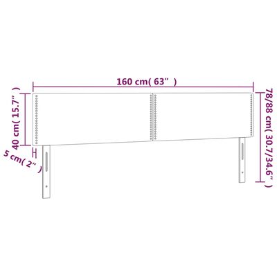 vidaXL Têtes de lit 2 pcs Noir 80x5x78/88 cm Similicuir