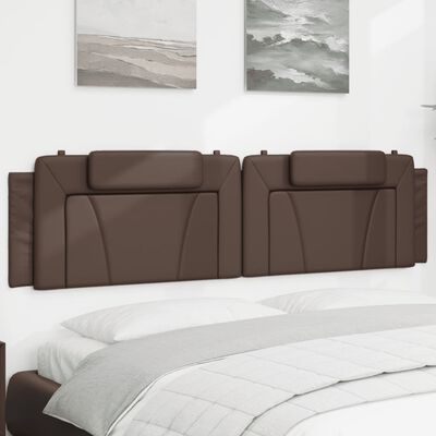 vidaXL Coussin de tête de lit marron 200 cm similicuir