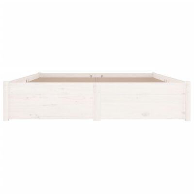vidaXL Cadre de lit avec tiroirs Blanc 150x200 cm Très grand