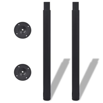 vidaXL Pied de table télescopique 2 pcs Noir 710 mm - 1100 mm