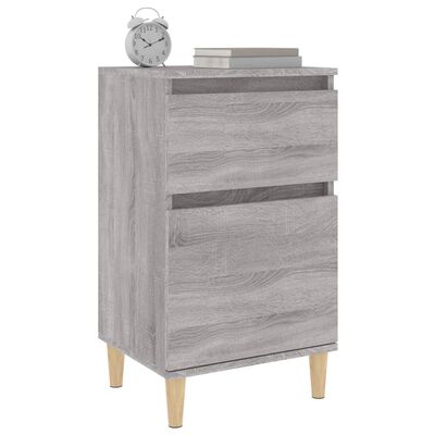 vidaXL Tables de chevet 2 pcs sonoma gris 40x35x70 cm