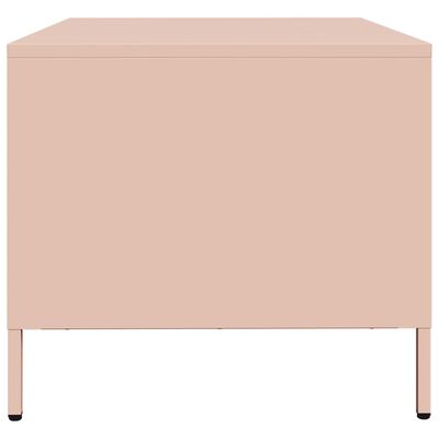 vidaXL Meuble TV rose 68x50x43,5 cm acier laminé à froid