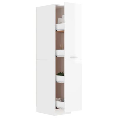 vidaXL Armoire d'apothicaire Blanc brillant Bois d’ingénierie