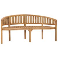 vidaXL Banc de jardin en forme de banane 180 cm bois de teck solide