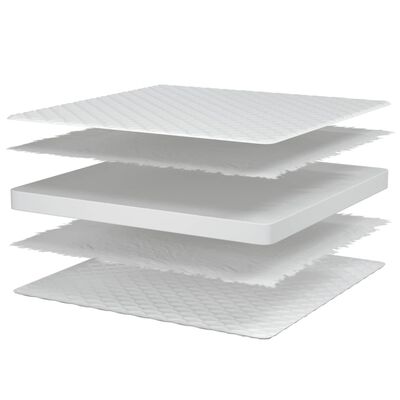 vidaXL Matelas en mousse à mémoire de forme blanc 90x190x17 cm