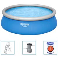 Bestway Ensemble de piscine gonflable ronde Fast Set 457x122 cm