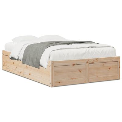 vidaXL Cadre de lit sans matelas 120x190 cm bois de pin massif