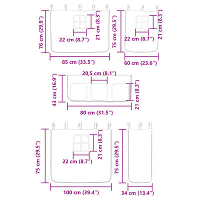 vidaXL Lit superposé sans matelas rose 90x200 cm bois de pin massif