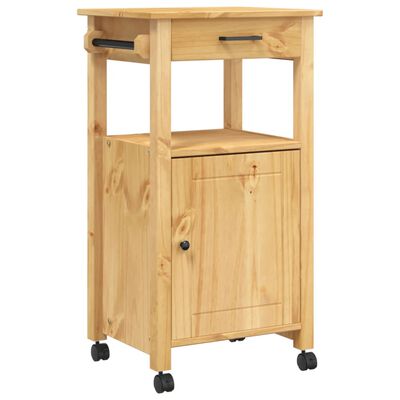 vidaXL Chariot de cuisine MONZA 48x40x90 cm bois massif de pin