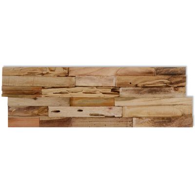 vidaXL Panneaux de revêtement mural 10 pcs 1,03m² Bois de teck recyclé