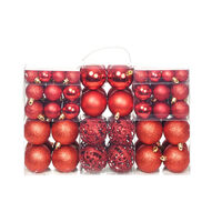 vidaXL Ensemble de boules de Noël 100 pcs 3/4/6 cm Rouge