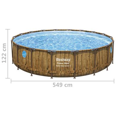 Bestway Ensemble de piscine Power Steel 549x122 cm