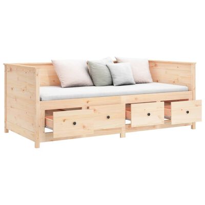 vidaXL Lit de jour sans matelas 75x190 cm bois de pin massif