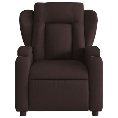 vidaXL Fauteuil inclinable Marron foncé Tissu