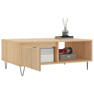 vidaXL Table basse chêne sonoma 90x60x35 cm bois d'ingénierie