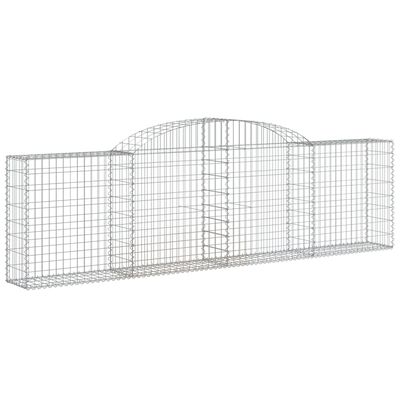 vidaXL Paniers à gabions arqués 12 pcs 300x30x80/100 cm fer galvanisé