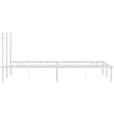 vidaXL Cadre de lit métal sans matelas et tête de lit blanc 120x190 cm