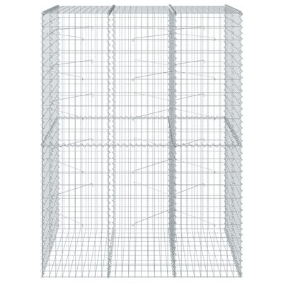 vidaXL Panier gabion avec couvercle 150x100x200 cm fer galvanisé