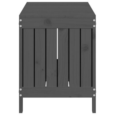 vidaXL Boîte de rangement de jardin Gris 108x42,5x54 cm Bois de pin