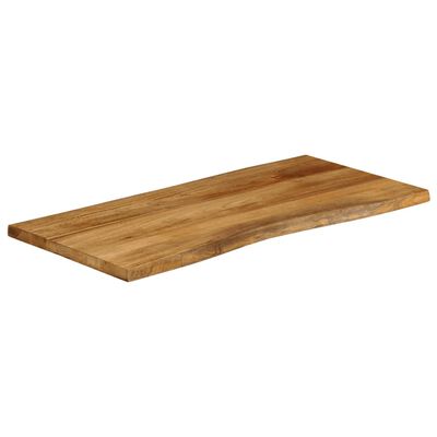 vidaXL Dessus de table 120x60x3,8 cm bord vivant bois massif manguier