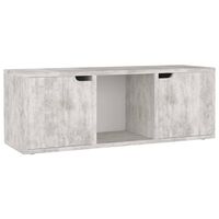 vidaXL Meuble TV Béton 88,5x27,5x30,5 cm Bois d’ingénierie