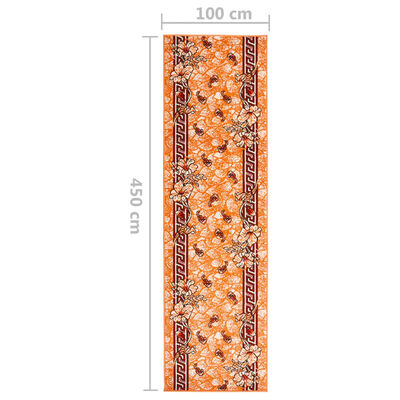 vidaXL Tapis BCF Terre cuite 100x450 cm