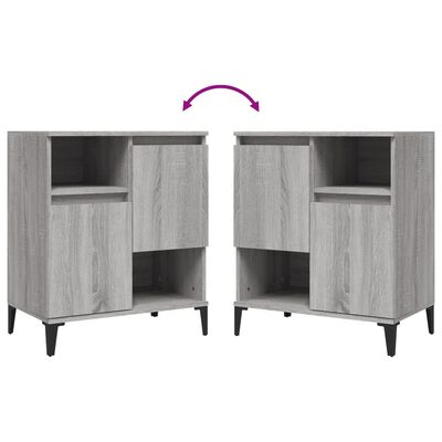 vidaXL Buffets 3 pcs sonoma gris 60x35x70 cm bois d'ingénierie